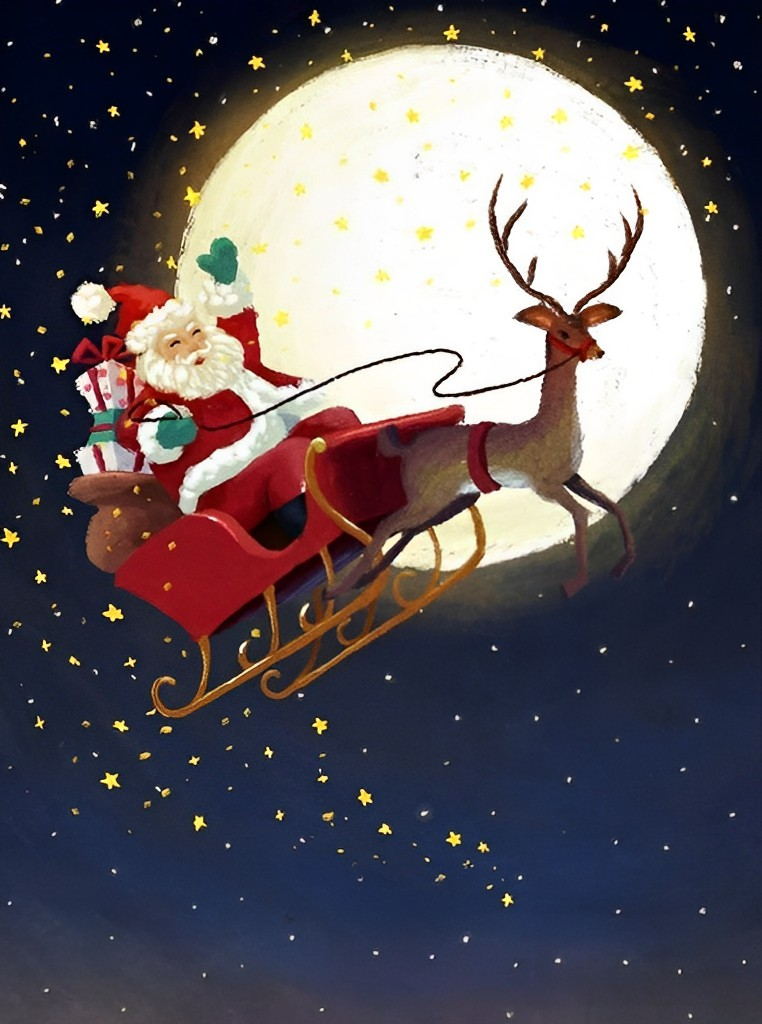 Santa and Moon Diamond Painting