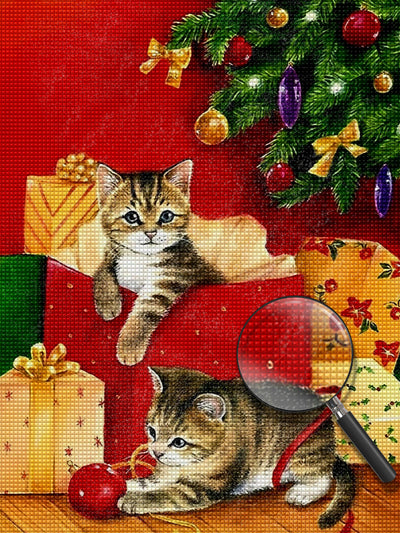 Christmas Kittens Diamond Painting