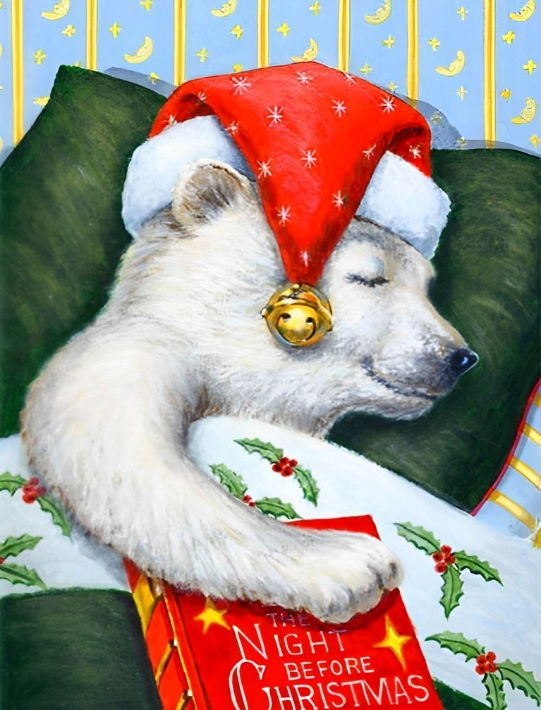 Sleeping baby polar bear Diamond Painting