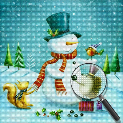 Christmas Snowman and Squirrel 5D DIY Diamond Painting Kits