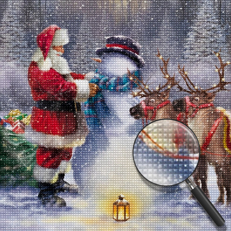 Santa Claus Snowman Elk Diamond Painting