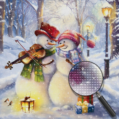 Snowman the violinist 5D DIY Diamond Painting Kits