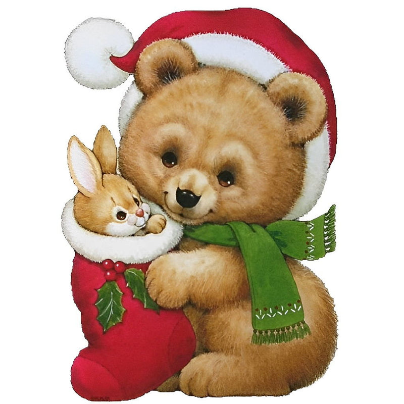 Christmas Bear and Rabbit Diamond Painting