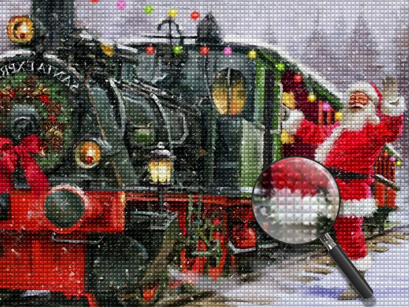 Christmas North Pole Express Train 5D DIY Diamond Painting Kits