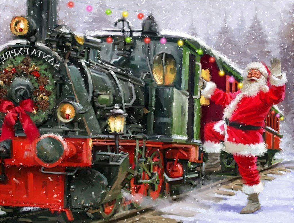 Christmas North Pole Express Train Diamond Painting