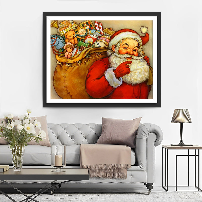 Santa Carrying Gifts Diamond Painting