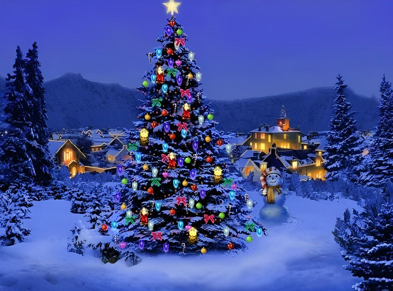 Huge Christmas Tree Diamond Painting