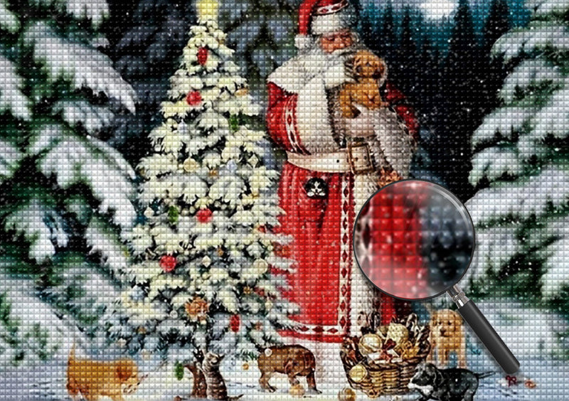 Santa in Forest Diamond Painting