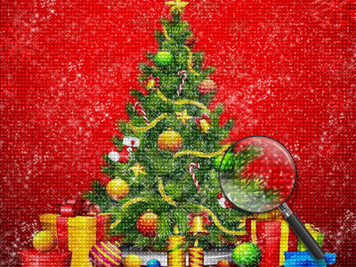 Christmas Tree and Gifts Diamond Painting