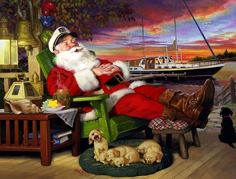 Captain Santa Diamond Painting