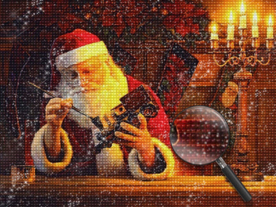 Santa and Toy Train Diamond Painting