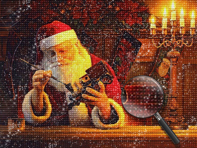 Santa and Toy Train Diamond Painting