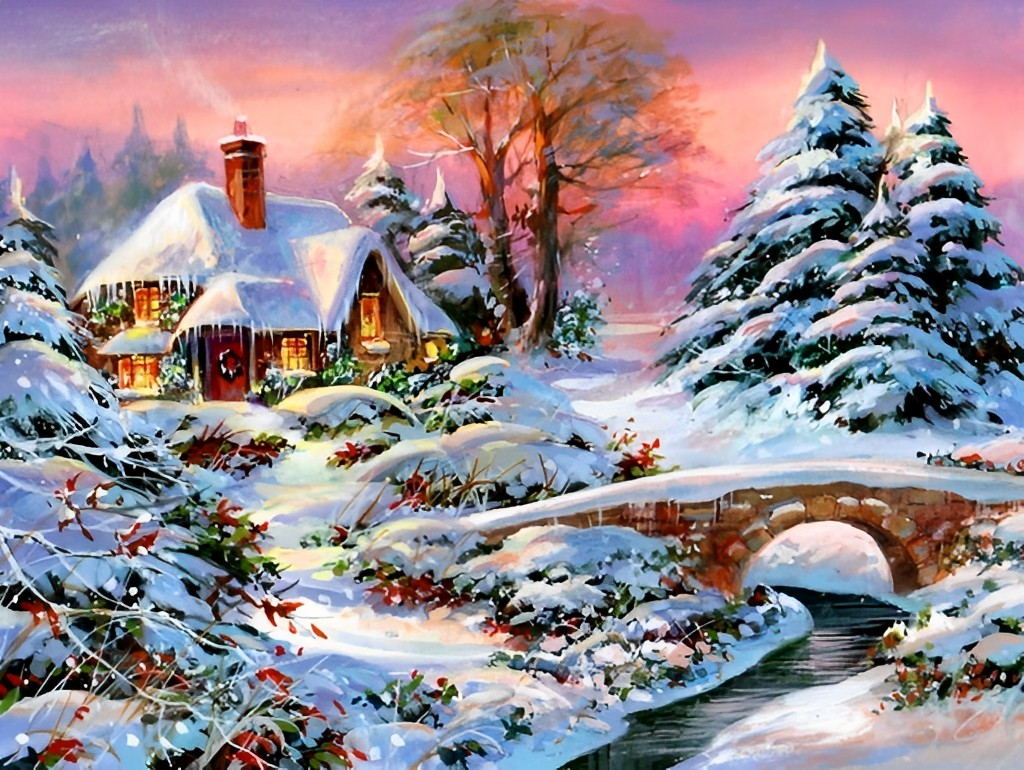 Christmas Landscape Diamond Painting