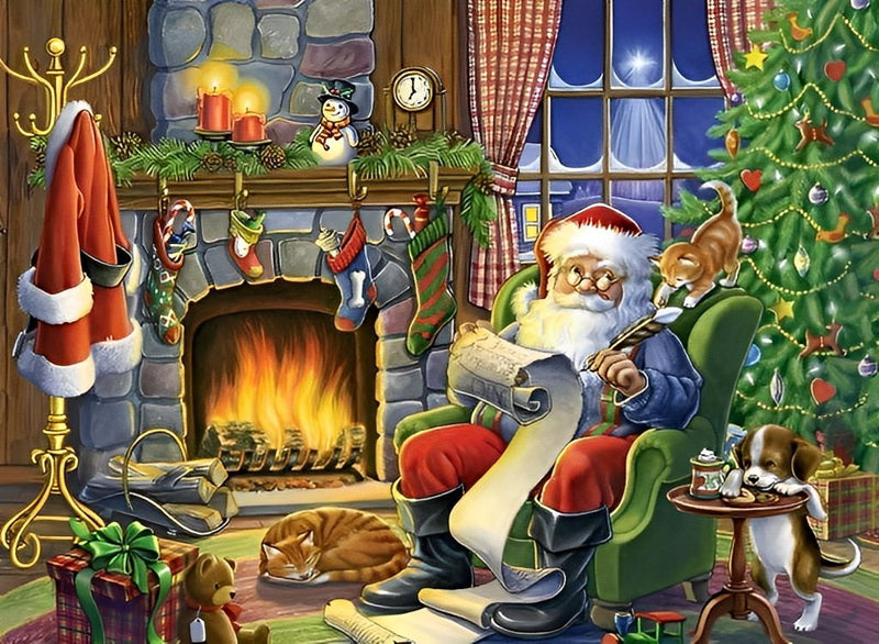 Santa Writing Lettre Diamond Painting