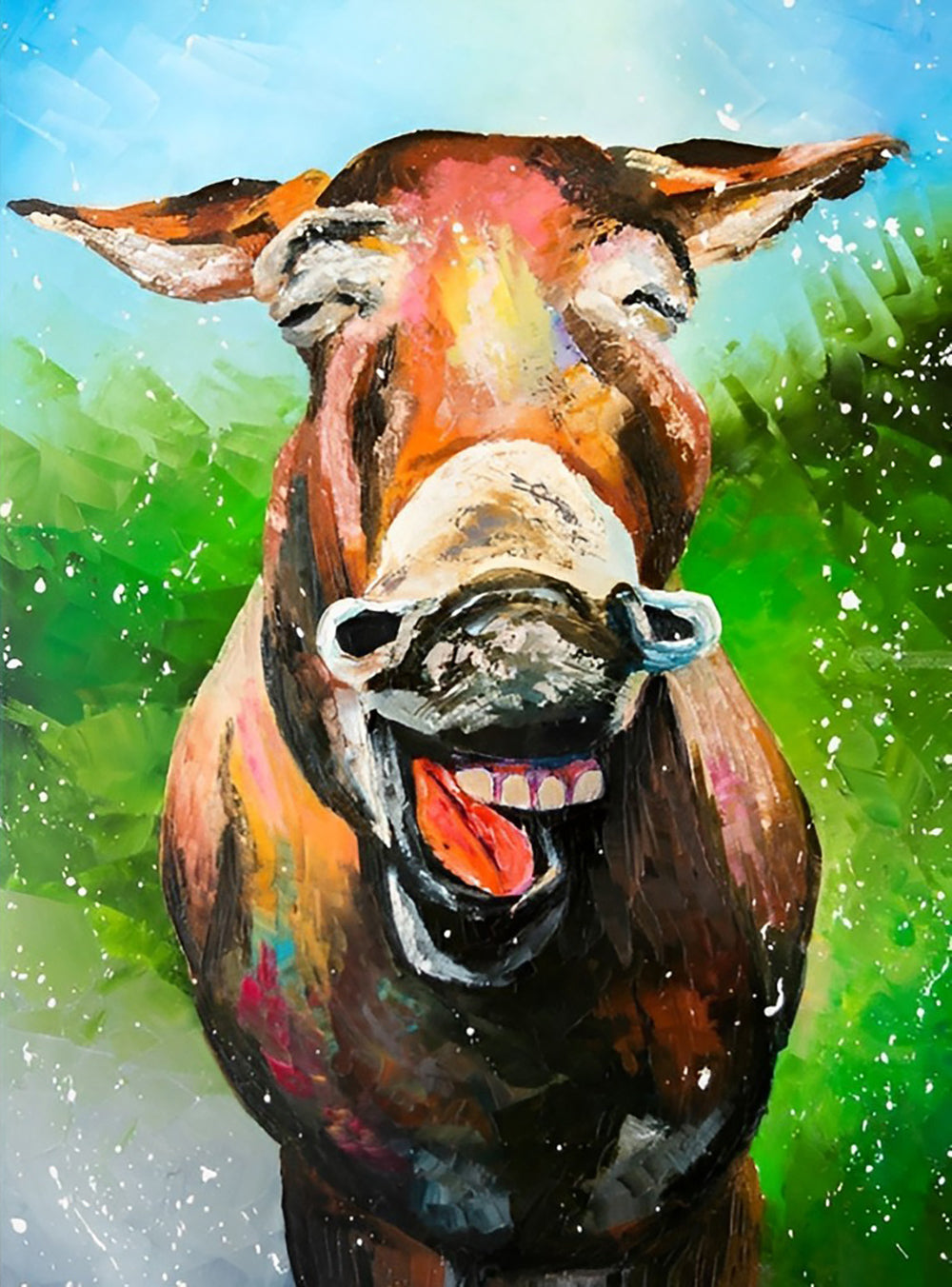 Laughing Domestic Ox Diamond Painting