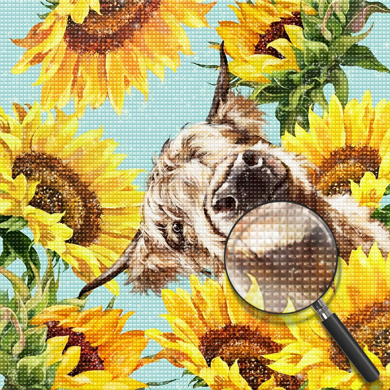 Highland and Sunflowers 5D DIY Diamond Painting Kits