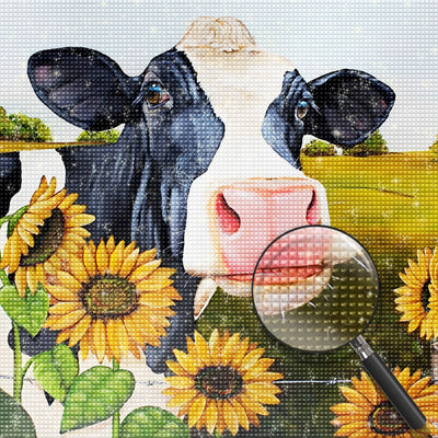 Cow and Sunflowers 5D DIY Diamond Painting