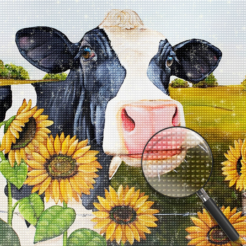 Cow and Sunflowers 5D DIY Diamond Painting