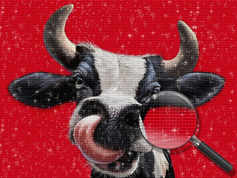 Black and White Ox Diamond Painting