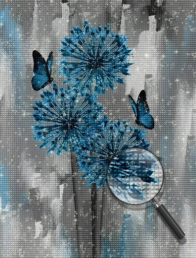 Dandelions and Blue Butterflies 5D DIY Diamond Painting Kits