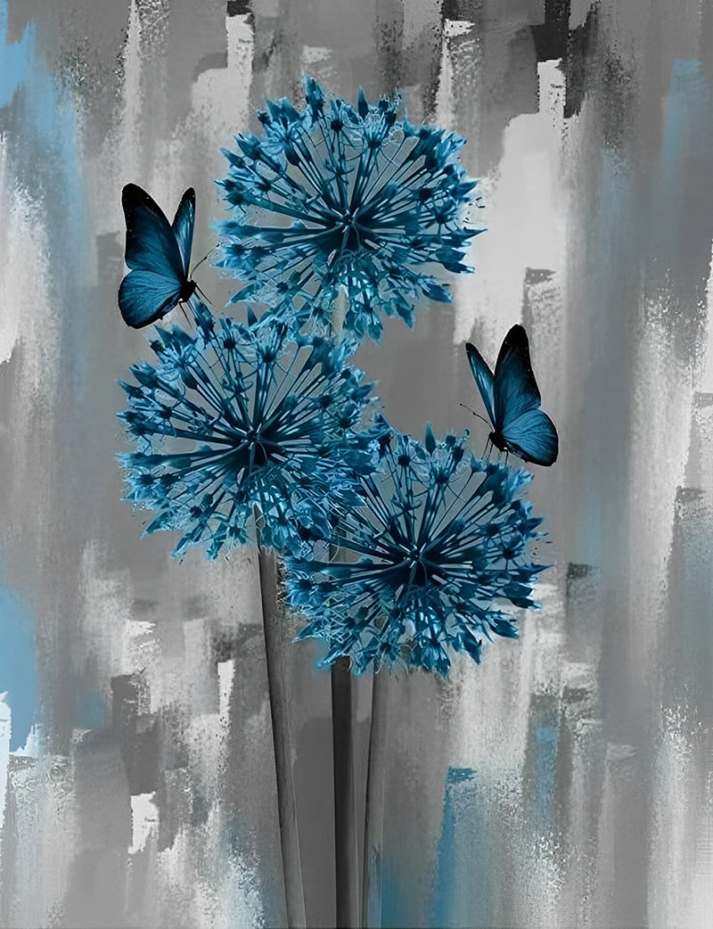 Dandelions and Blue Butterflies 5D DIY Diamond Painting Kits