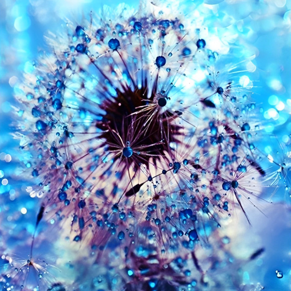 Dandelion Blue Diamond Painting