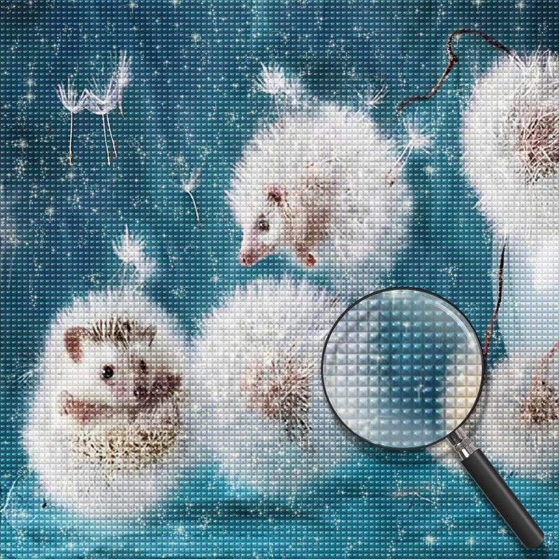 Dandelions and Hedgehogs Plant Diamond Painting