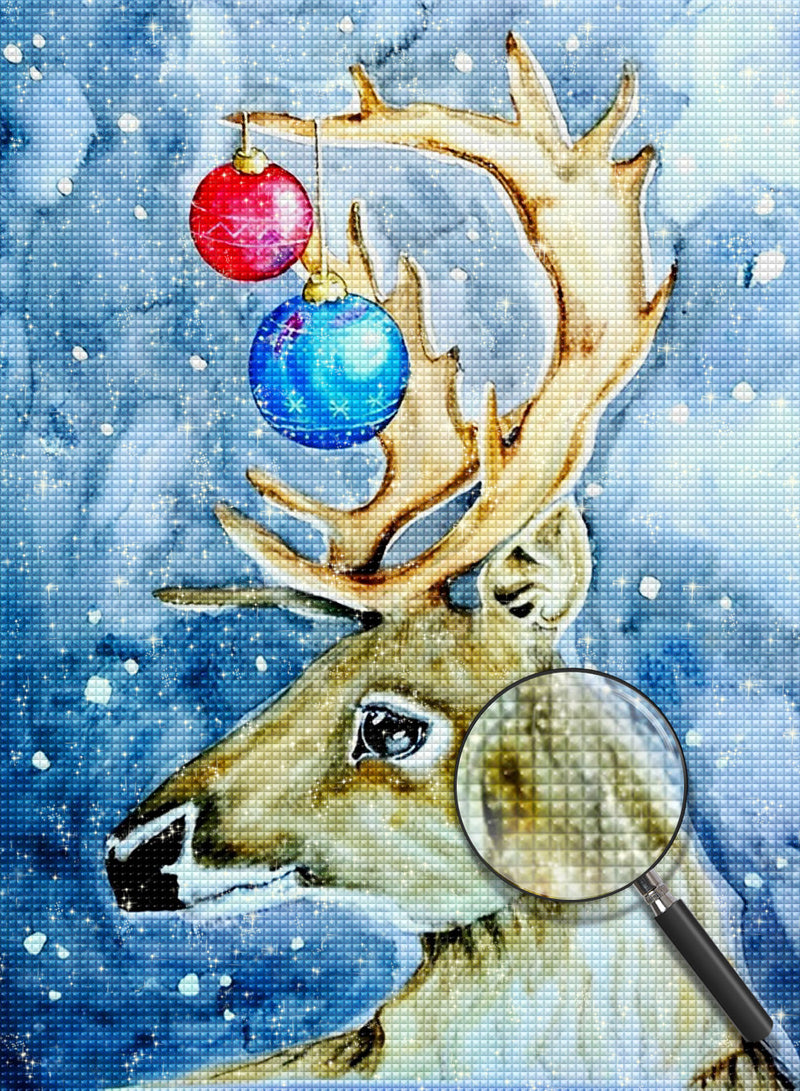 Deer with Colorful Christmas Balls 5D DIY Diamond Painting Kits