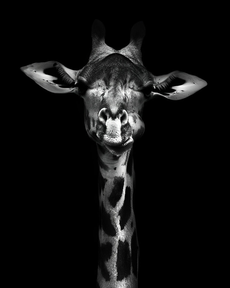 Black and White Giraffe Diamond Painting