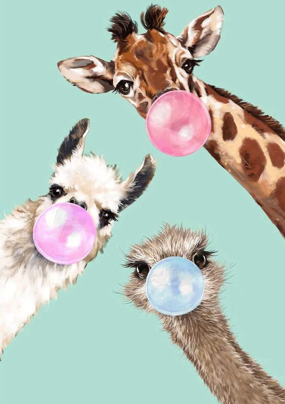 Giraffes with Balloons Diamond Painting