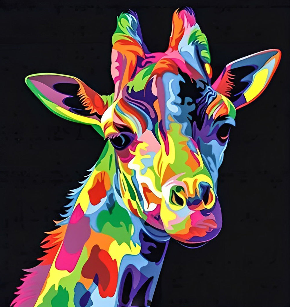 Multicolored Giraffe Diamond Painting