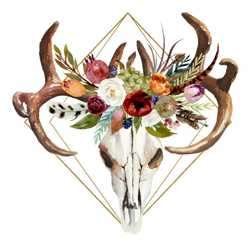 Deer Skeleton and Rose Crown 5D DIY Diamond Painting Kits
