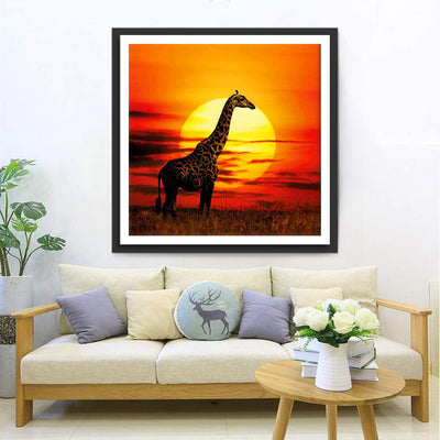 Girafe and Sunset Diamond Painting