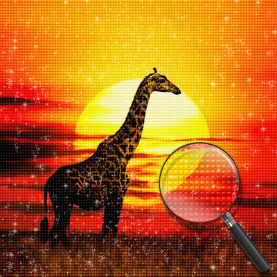 Girafe and Sunset Diamond Painting