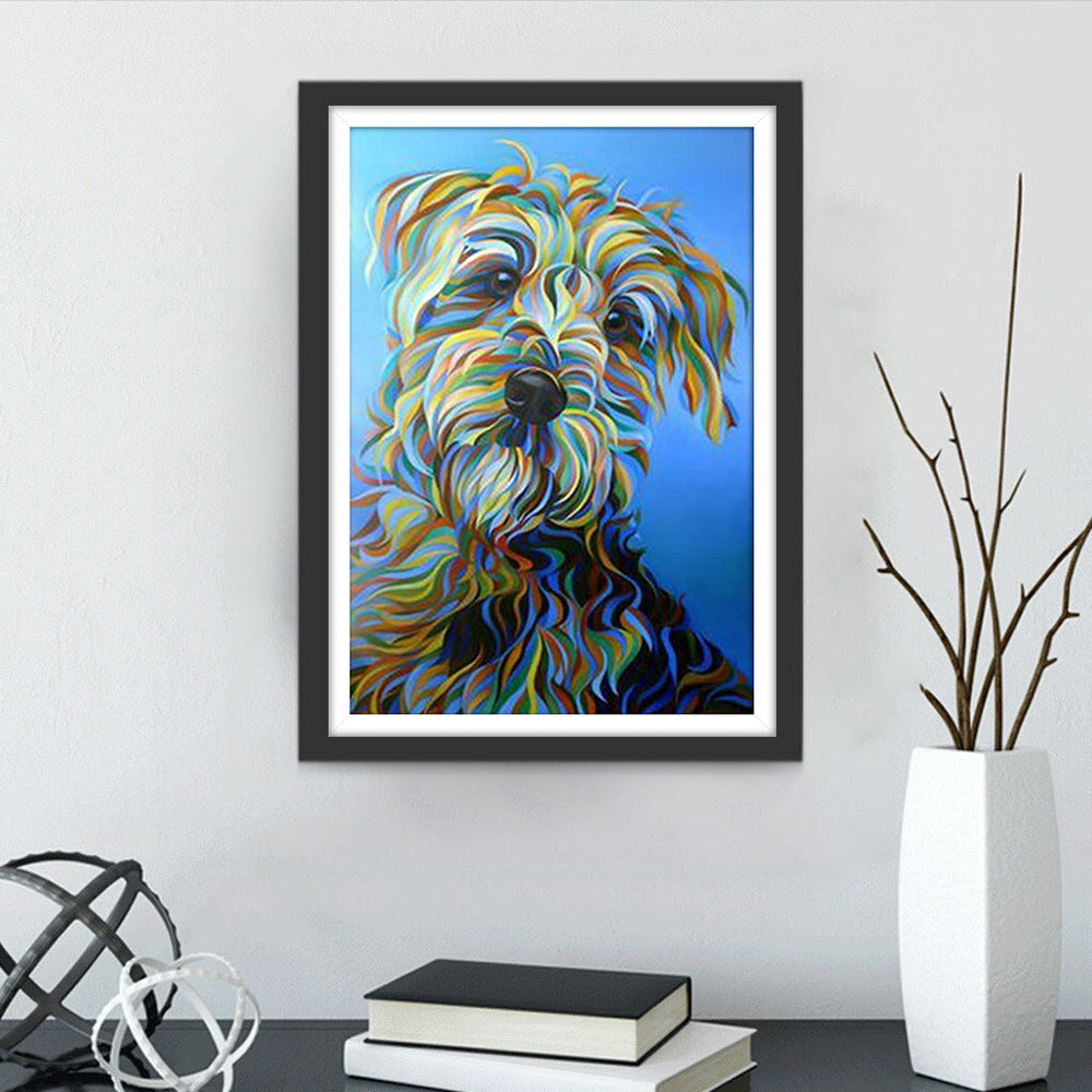Colourful schnauzer Dog Diamond Painting