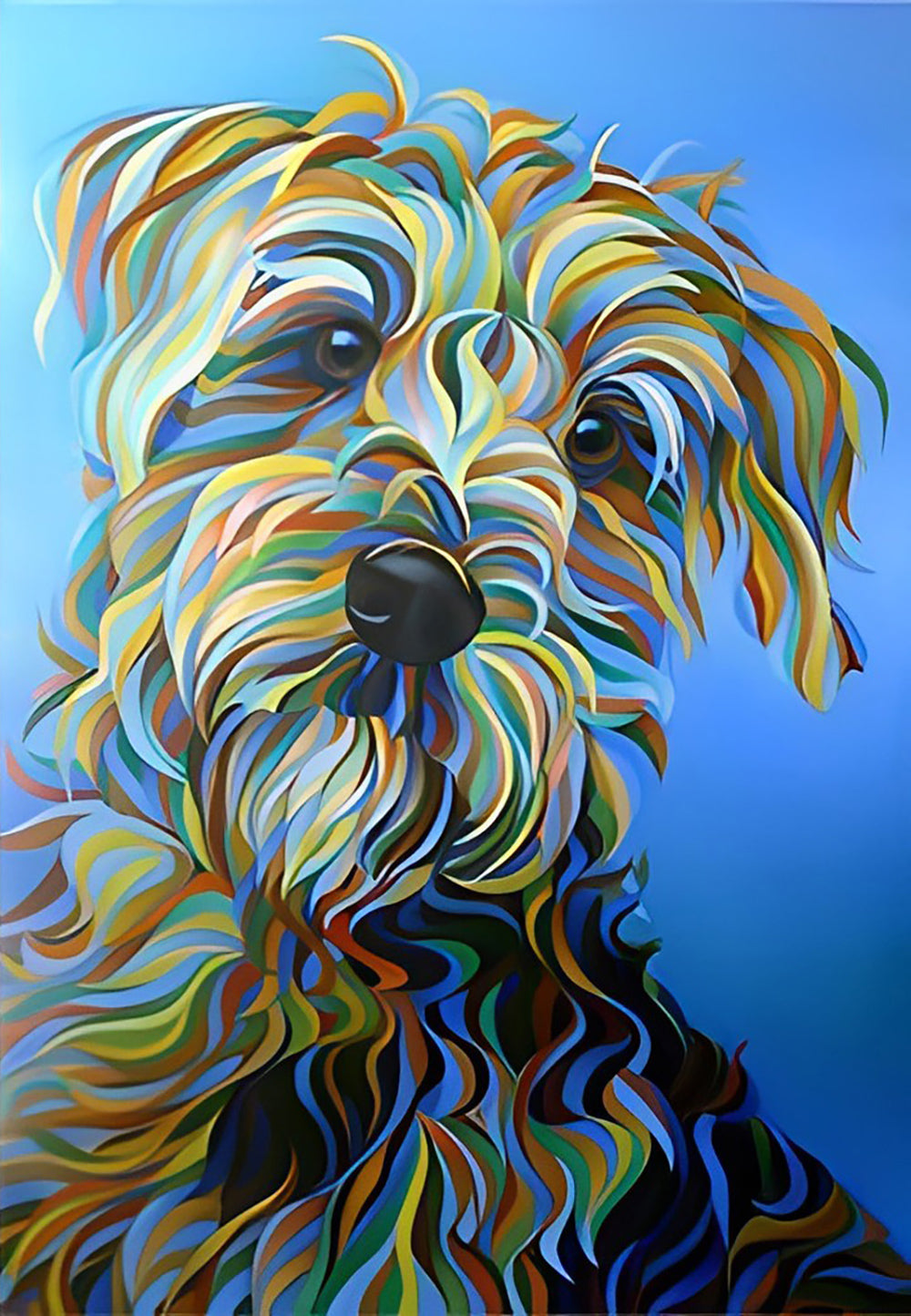 Colourful schnauzer Dog Diamond Painting