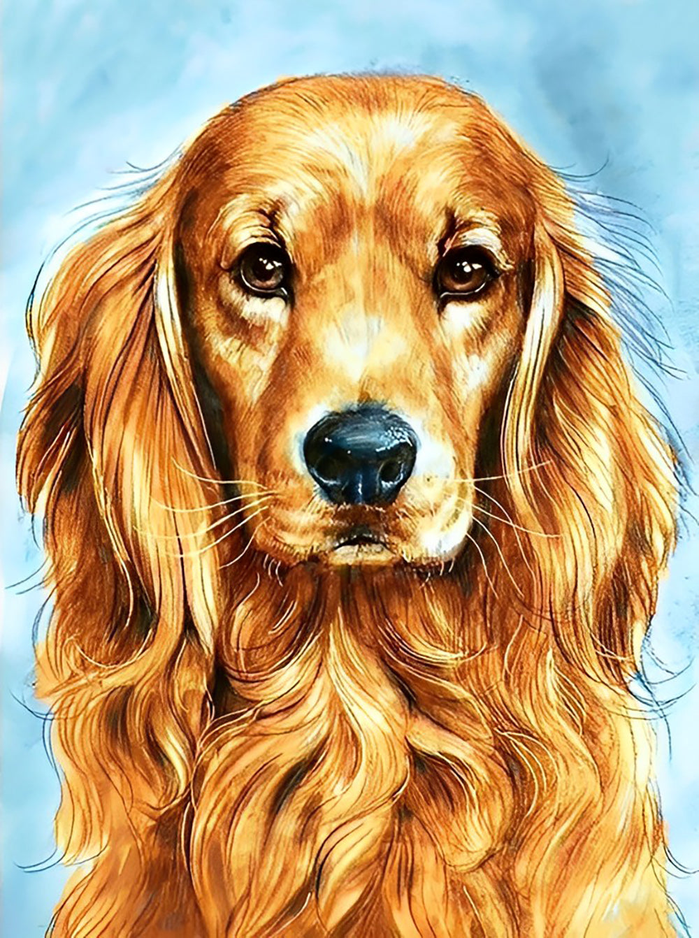 Pretty Golden Retriever Dog Diamond Painting