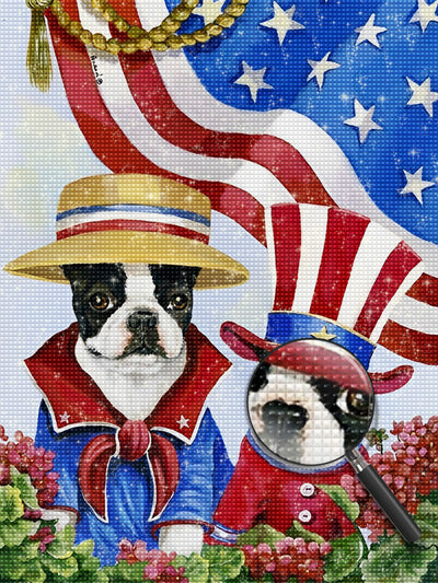 Bulldog Dogs in the United States Diamond Painting