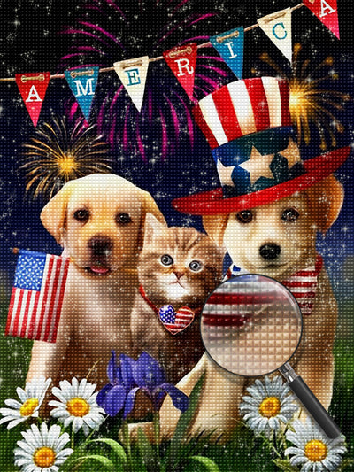 Dogs and Cats in the United States Diamond Painting