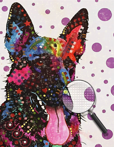 German shepherd with dark spots Diamond Painting