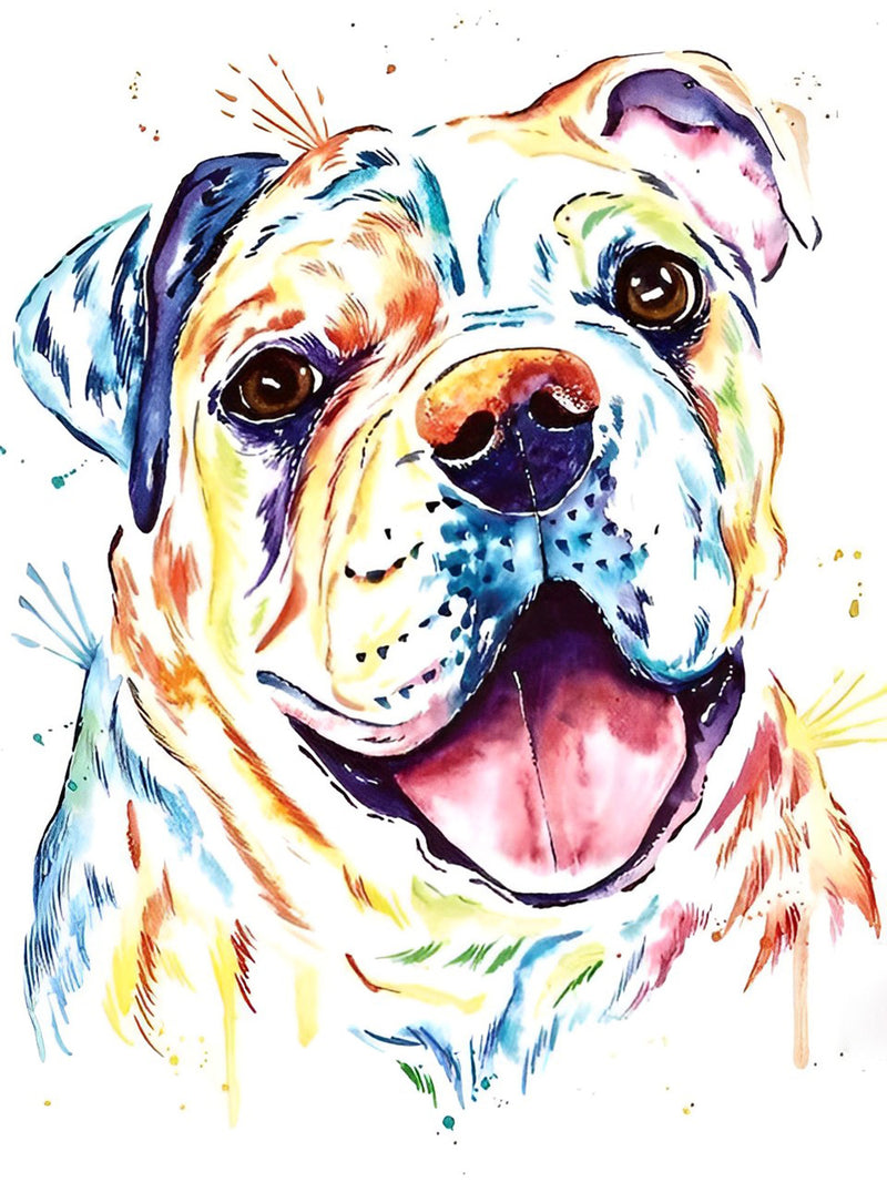 Cute Colorful Dog Animal Diamond Painting