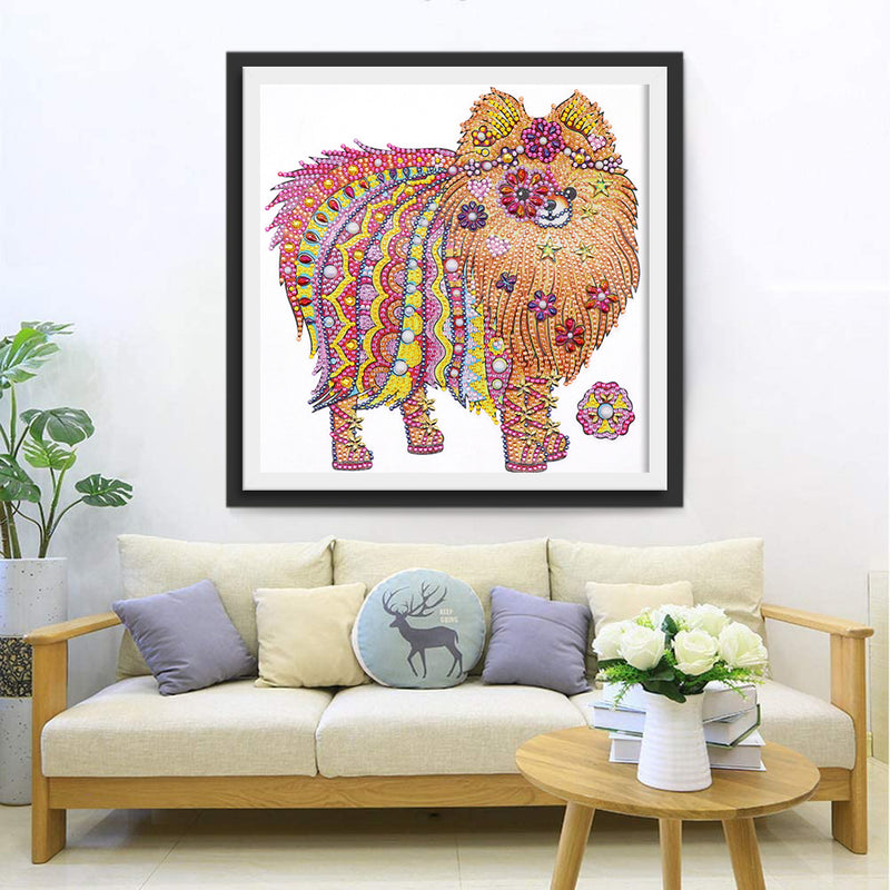 Special Shaped Pomeranian Dog Diamond Painting