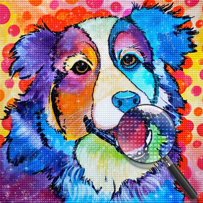 Colorful Long-Haired Dog 5D DIY Diamond Painting Kits
