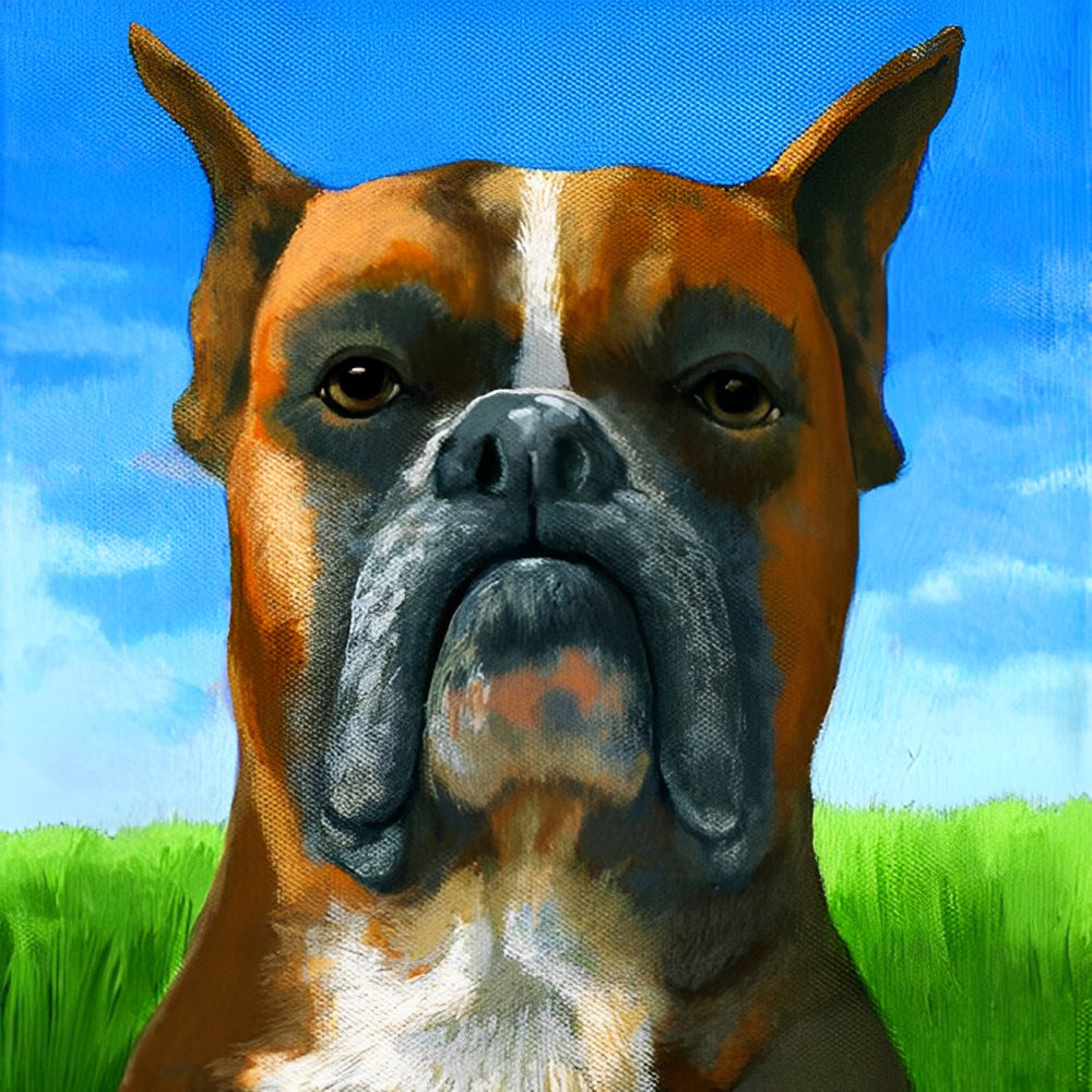 Blue Sky and Bulldog Diamond Painting