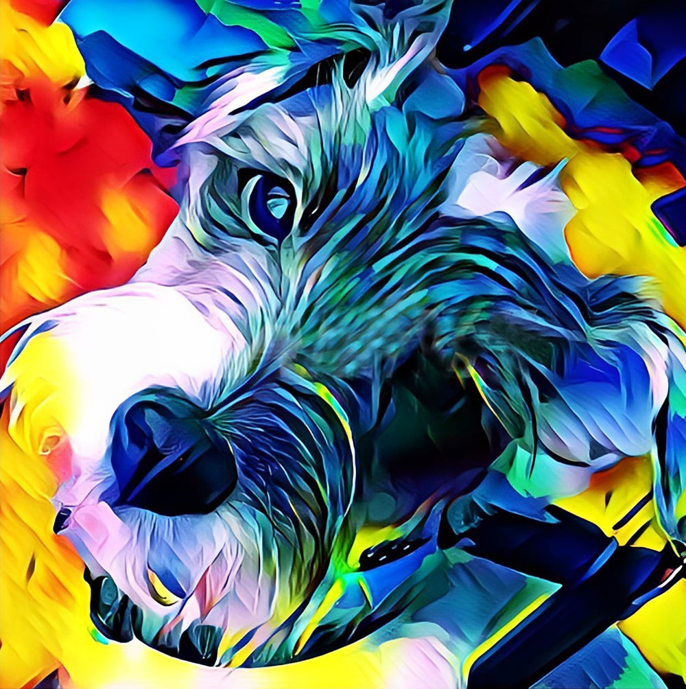 Yorkshire Terrier Dog with Vibrant Colors Diamond Painting