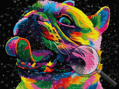 Colorful French Bulldog Dog Diamond Painting