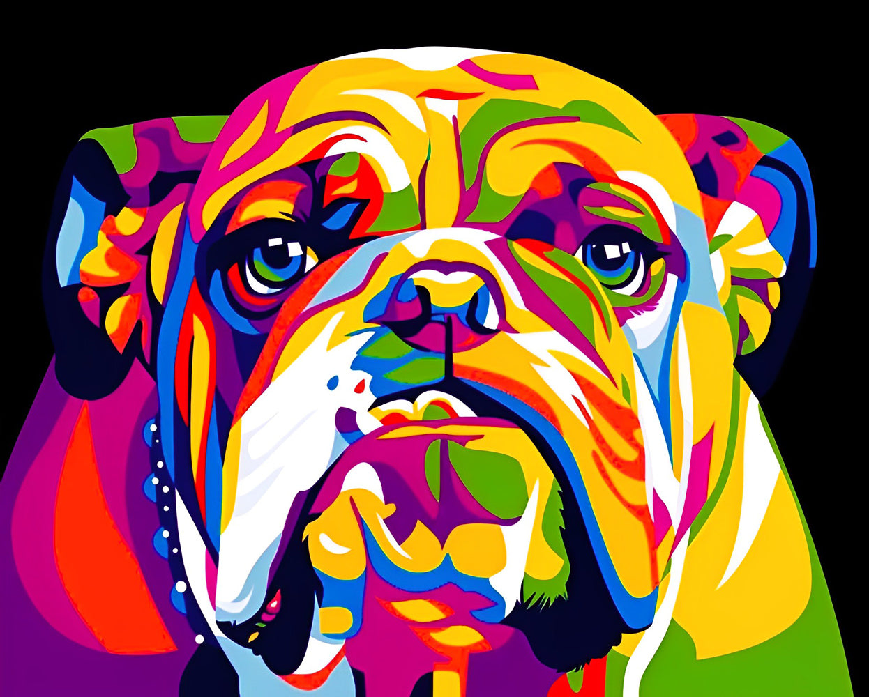 Colorful English Bulldog Diamond Painting