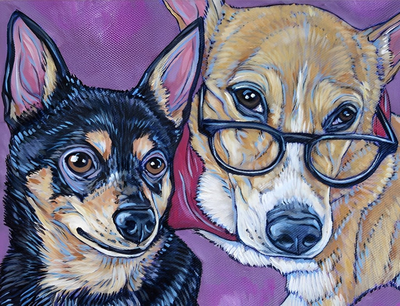 Two Cute Dogs 5D DIY Diamond Painting Kits