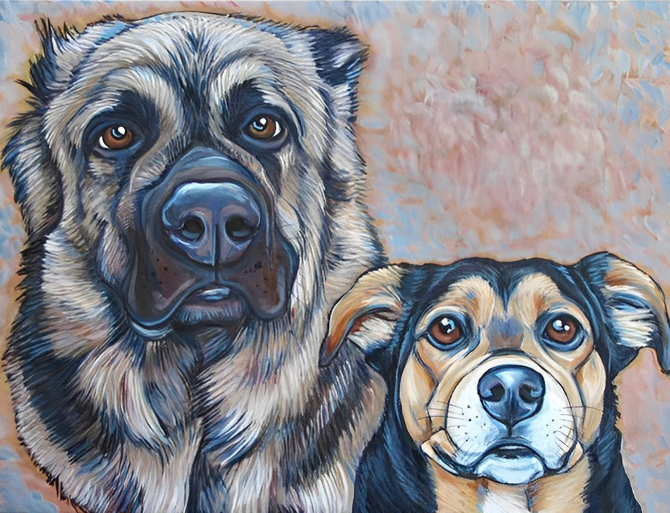 Two Candid Dogs Diamond Painting
