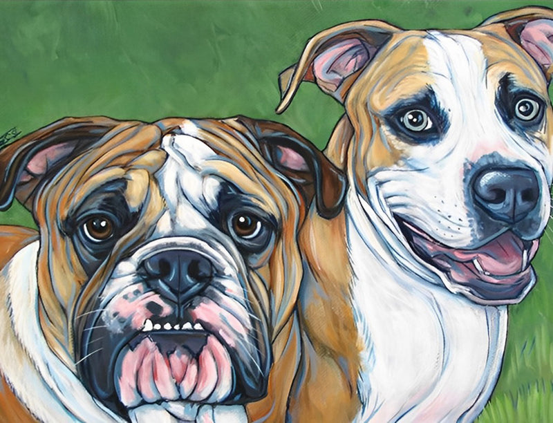 Two Brown Colored Dogs Diamond Painting